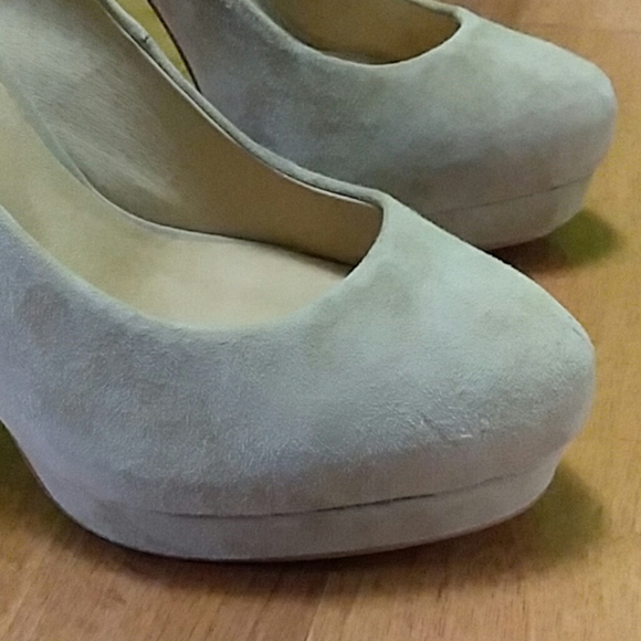 Aldo tan suede high heels leather pumps - Picture 6 of 7